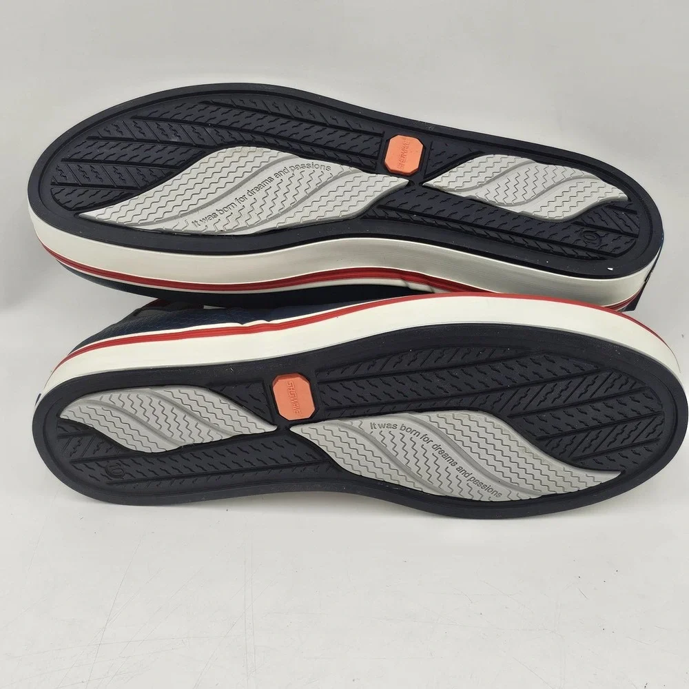 Mens Showave Slipon Deck Shoes Size 10 Blue Waterproof